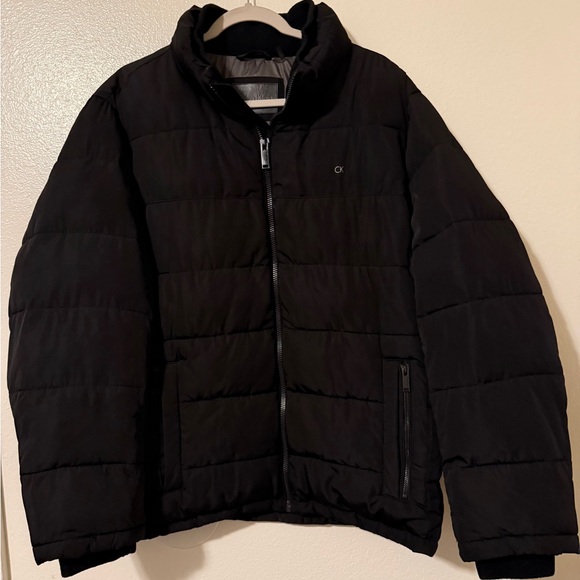 Calvin Klein  Black Puffer Jacket Men’s Sz L - Picture 1 of 14